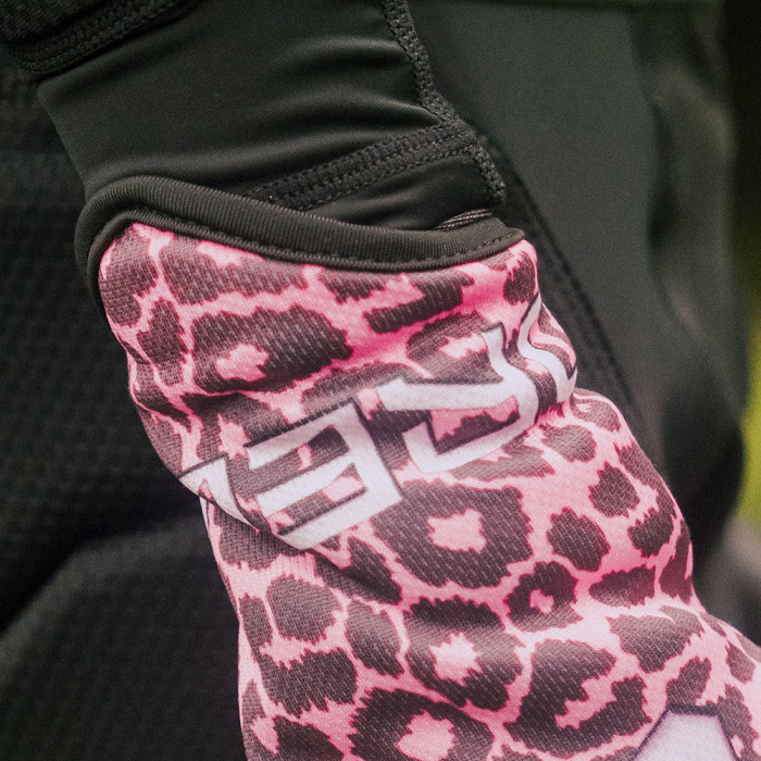 Storelli Challenger Pink Leopard Junior Goalkeeper Gloves Pink