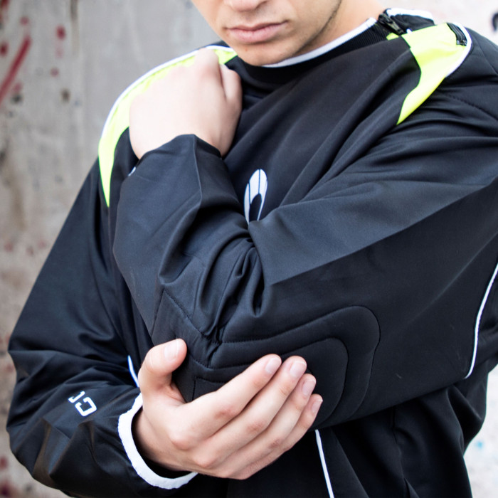  502032J HO Soccer Padded GK Training Jacket Junior Black/Lime Green 