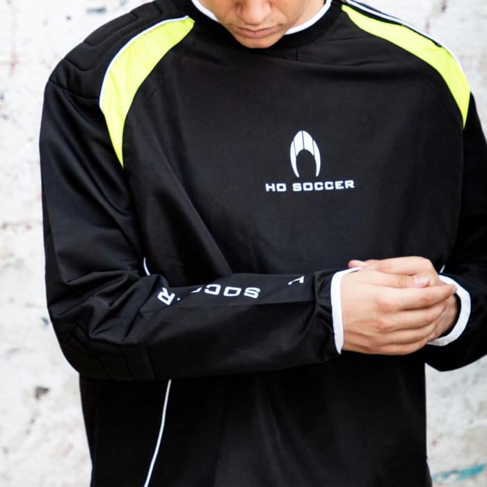  502032J HO Soccer Padded GK Training Jacket Junior Black/Lime Green 