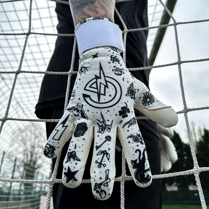  GPI002 Keeper iD Goalproof INK Goalkeeper Gloves White/Tattoo Navy 
