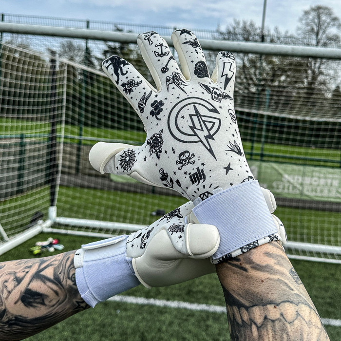  GPI002 Keeper iD Goalproof INK Goalkeeper Gloves White/Tattoo Navy 