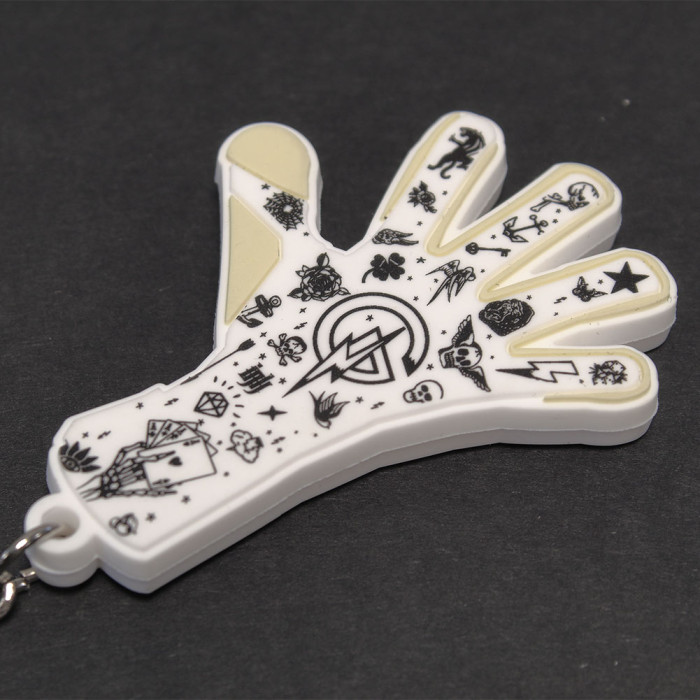 Keeper iD Goalproof INK Mini Glove Keyring White/Tattoo Navy