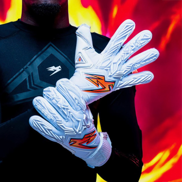 Kaliaaer PWR Pro Flare Junior Goalkeeper Gloves White/Red Flare