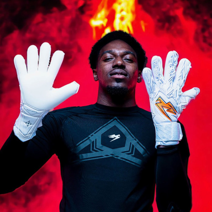 Kaliaaer PWR Pro Flare Junior Goalkeeper Gloves White/Red Flare
