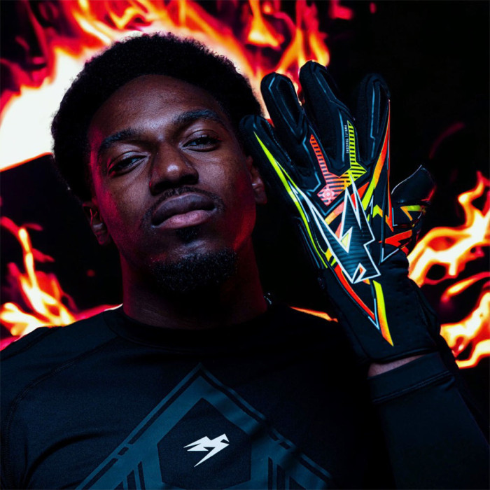 Kaliaaer PWRLITE Negative Flare Junior Goalkeeper Gloves Black/Red