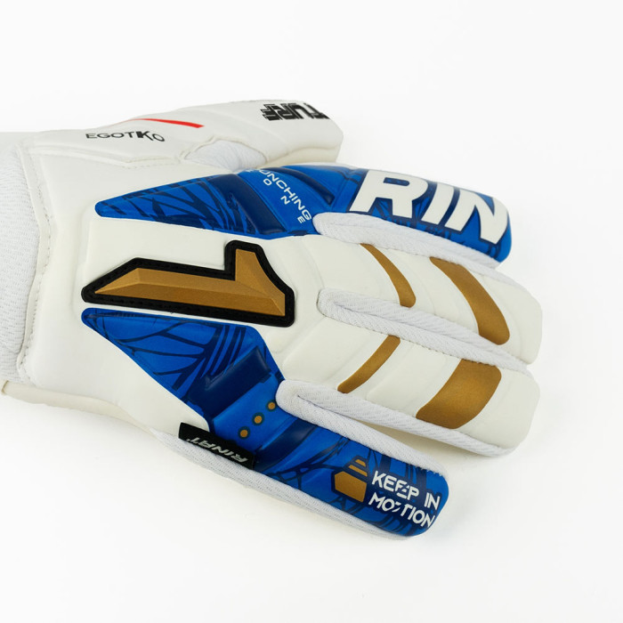 Rinat EGOTIKO VENGADOR SPINE TURF Junior Goalkeeper Gloves White/Blue/