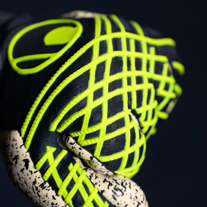 Uhlsport Prediction Supergrip+ HN Goalkeeper Gloves navy/fluo yellow