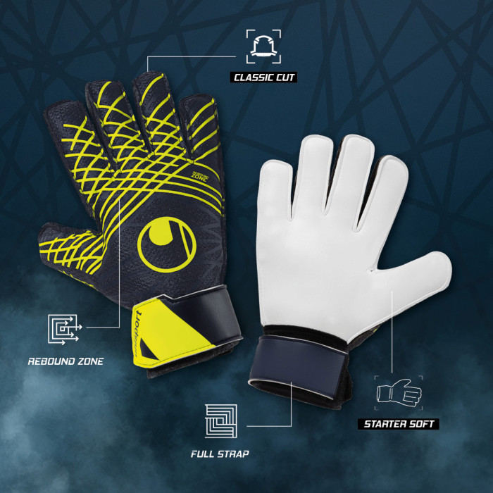 Uhlsport Starter Soft Junior Goalkeeper Gloves navy/fluo yellow