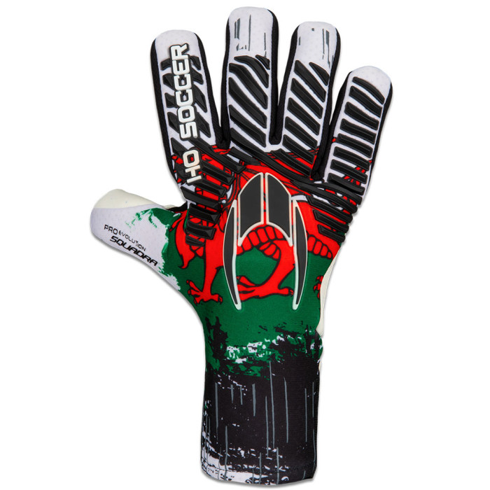 HO Soccer Pro Evolution SQUADRA WALES Goalkeeper Gloves White/Red/Gree