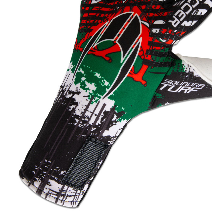 HO Soccer Squadra Turf Negative WALES Goalkeeper Gloves White/Red/Gree