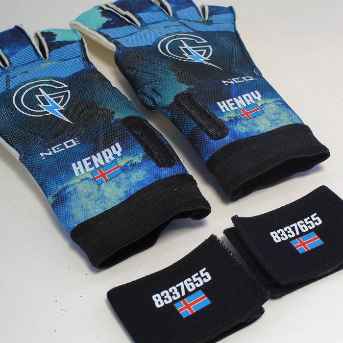 GP00124J Keeper iD Goalproof FORCE Junior Goalkeeper Gloves Storm Blue