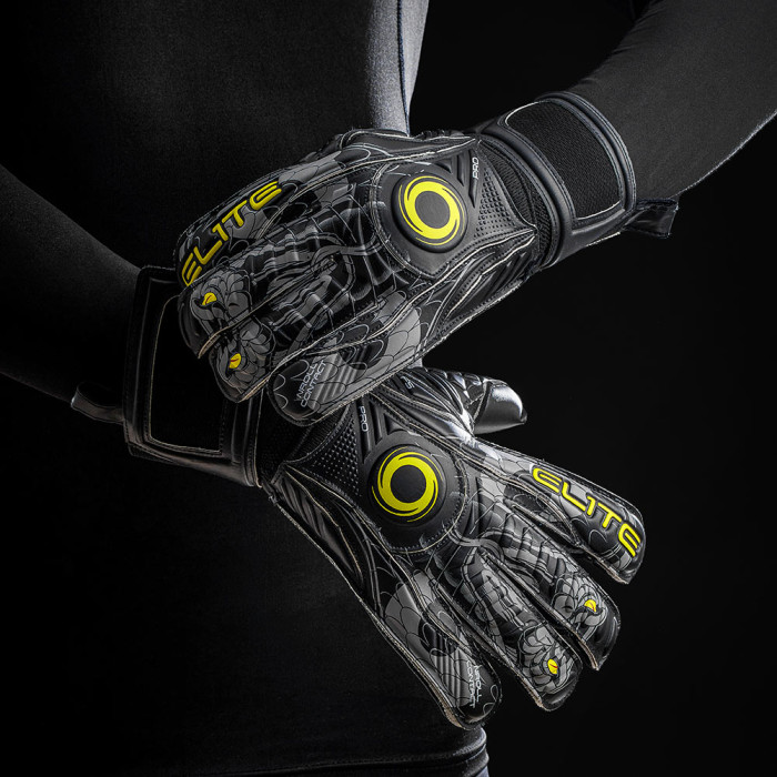  EL4VIB Elite VIBORA PROTECTION Goalkeeper Gloves Black 