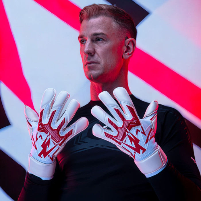  JHV424 Kaliaaer Joe Hart JHPro 1.4 Attack Goalkeeper Gloves White/Red