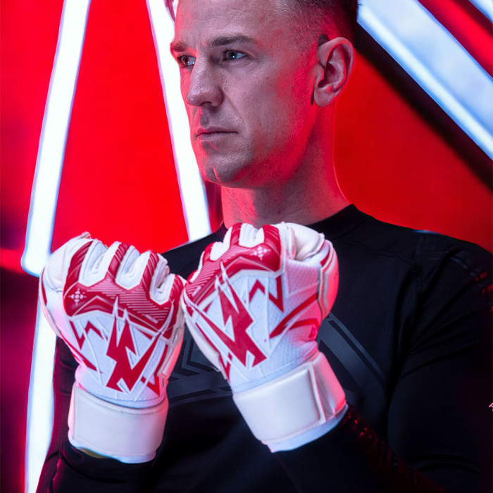  JHV424 Kaliaaer Joe Hart JHPro 1.4 Attack Goalkeeper Gloves White/Red