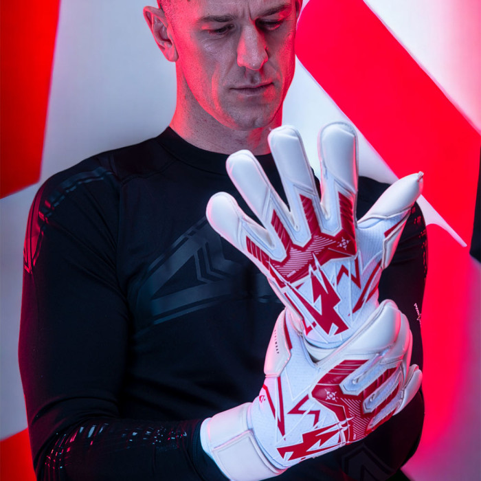  JHV424 Kaliaaer Joe Hart JHPro 1.4 Attack Goalkeeper Gloves White/Red