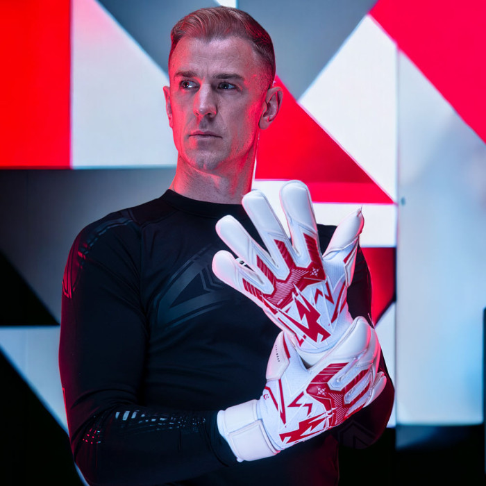  JHV424 Kaliaaer Joe Hart JHPro 1.4 Attack Goalkeeper Gloves White/Red