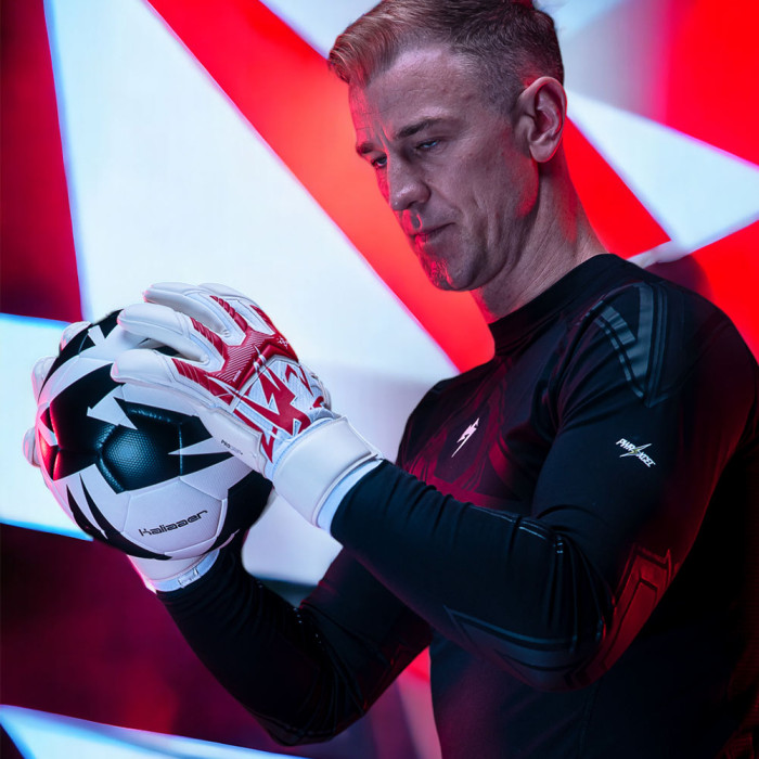  JHV424 Kaliaaer Joe Hart JHPro 1.4 Attack Goalkeeper Gloves White/Red