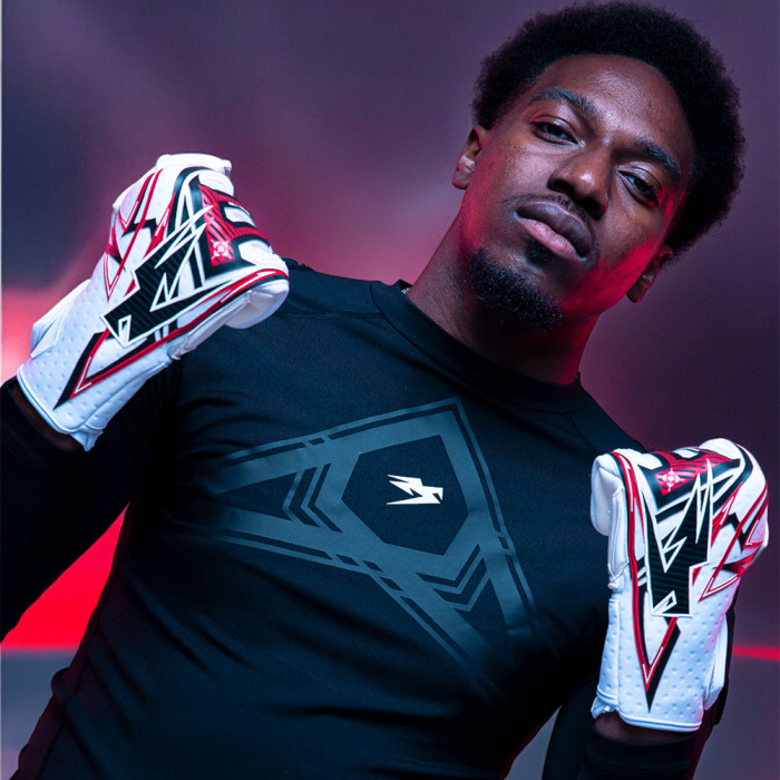 PWRL0224 Kaliaaer PWRLITE Attack Junior Goalkeeper Gloves White/Red 