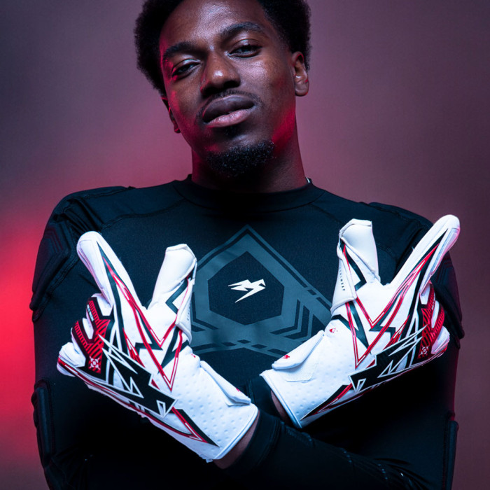 PWRL0224 Kaliaaer PWRLITE Attack Junior Goalkeeper Gloves White/Red 