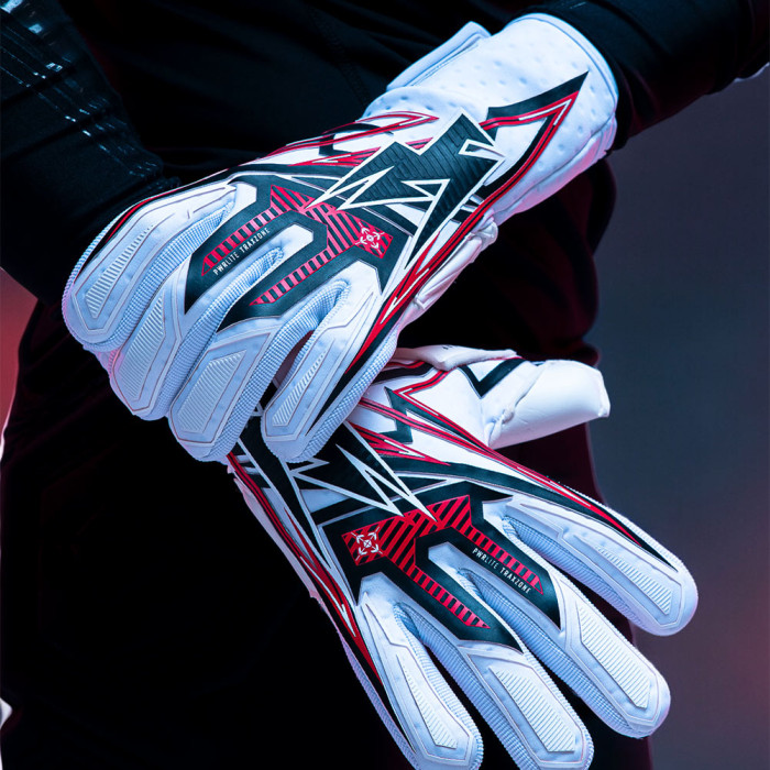 PWRL0224 Kaliaaer PWRLITE Attack Junior Goalkeeper Gloves White/Red 