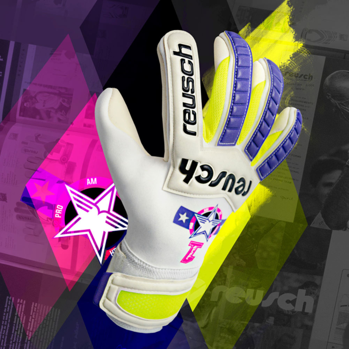  54709051055 Reusch Legacy Pro Am Gold X Goalkeeper Gloves white/purpl