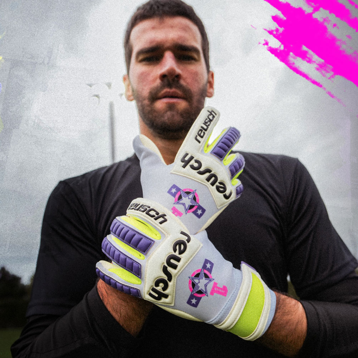  54709051055 Reusch Legacy Pro Am Gold X Goalkeeper Gloves white/purpl