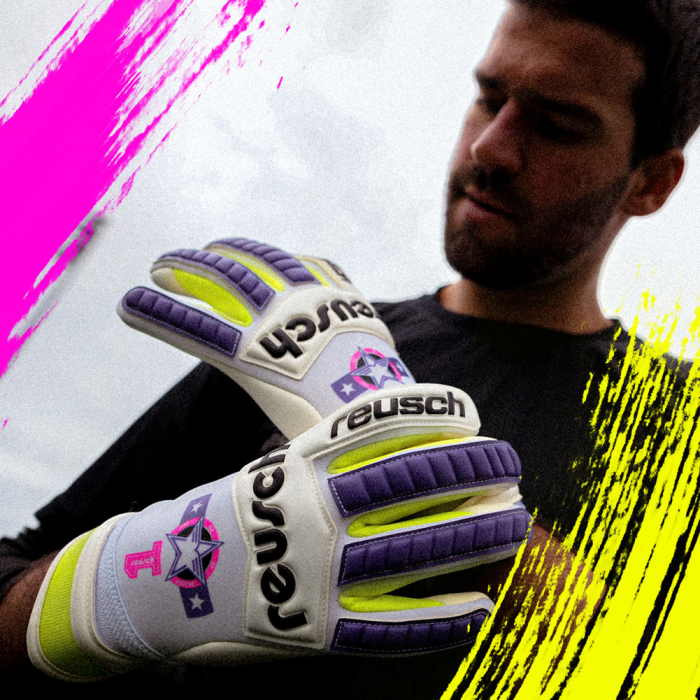  54709051055 Reusch Legacy Pro Am Gold X Goalkeeper Gloves white/purpl