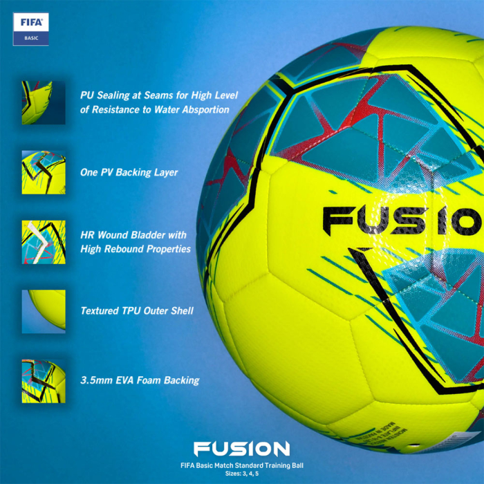  PRF266 Precision Fusion FIFA Basic Football fluo yellow/cyan 