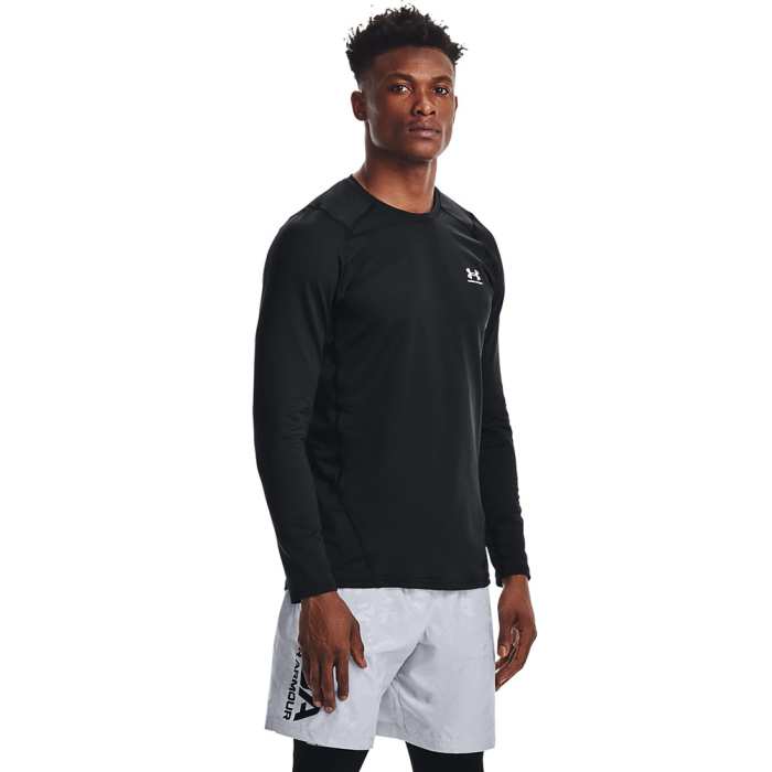 1366068001 Under Armour ColdGear LS Fitted Crew Black