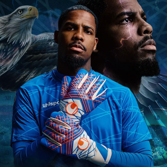 Uhlsport Prediction Ultragrip HN Maignan White/Royal/Fluo Red Gloves
