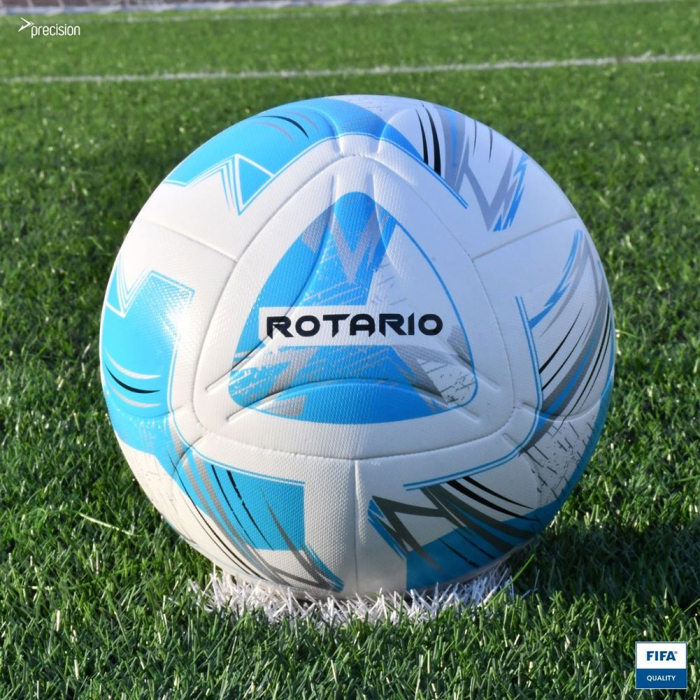 PRF158 Precision Rotario FIFA Quality Match Football white/cyan