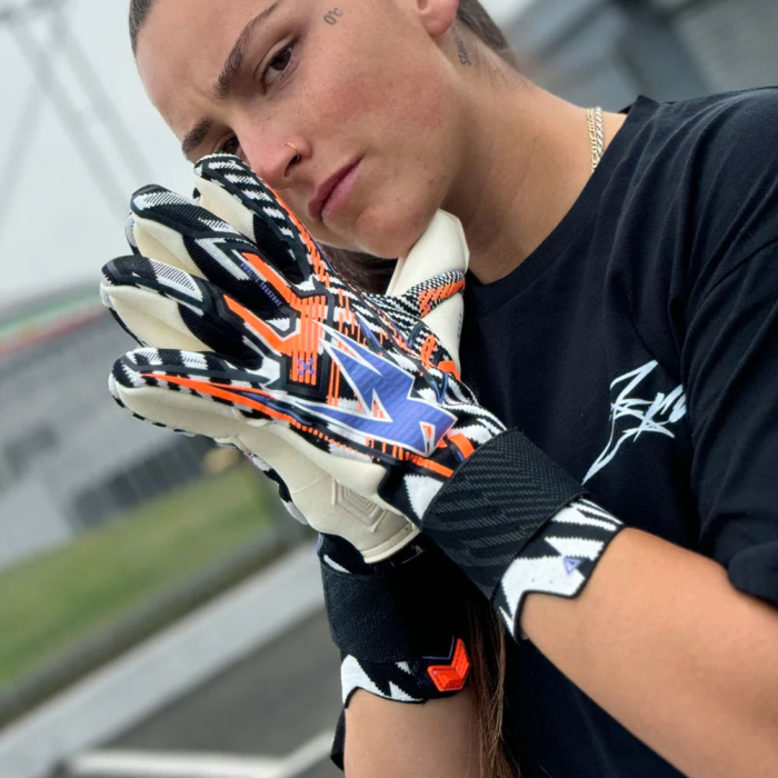 DAZZLE0224 Kaliaaer Z3RO Dazzle Goalkeeper Gloves Orange | Lavender