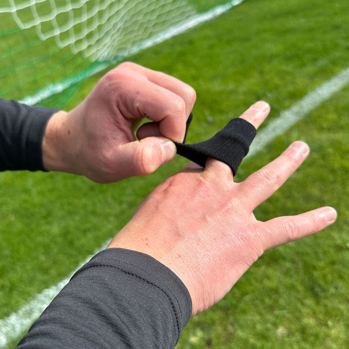 Keeper iD Goalkeeper Finger Wraps (Black) Finger Support Wraps