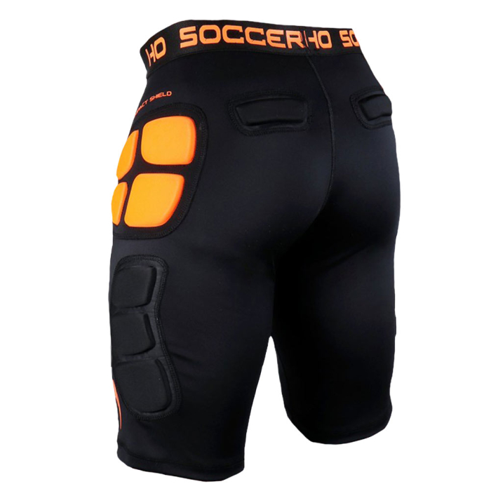 505599 HO Soccer Impact Shield Padded Under Shorts Black / Orange