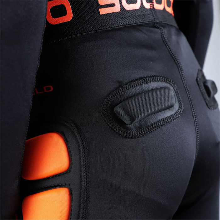 505598 HO Soccer Impact Shield Padded Junior Under Shorts Black / Oran