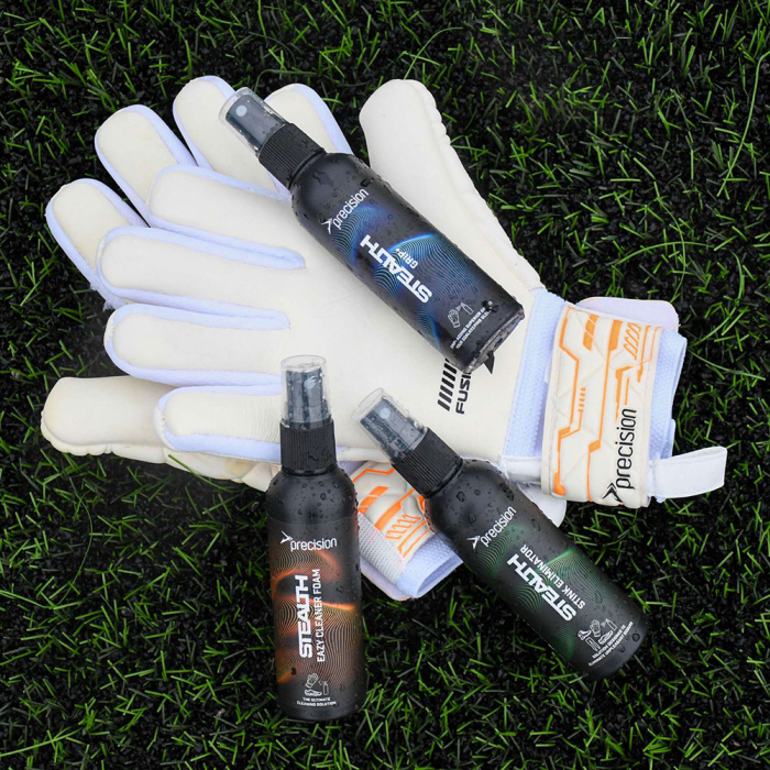 PRG963100 Precision Stealth Grip+ Goalkeeper Glove Care Bundle Pack