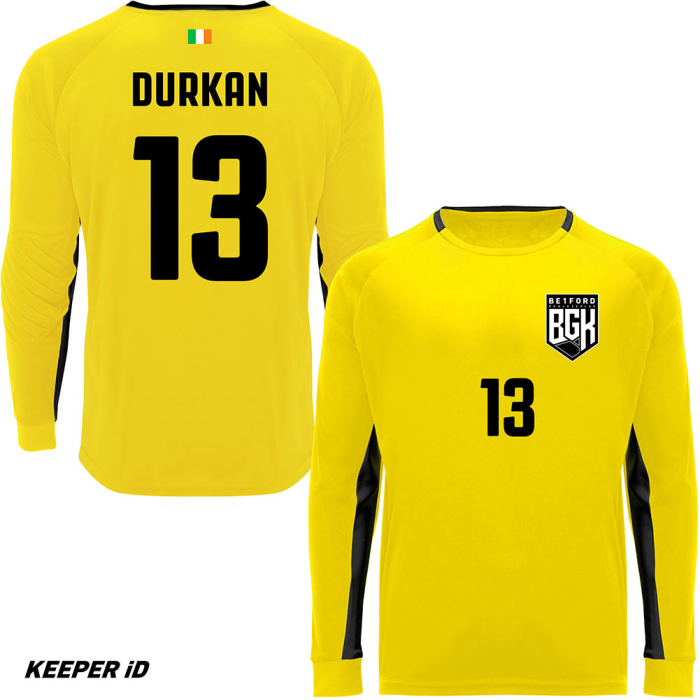 0413-302J Keeper iD Padded Goalkeeper Jersey Junior Yellow/Black