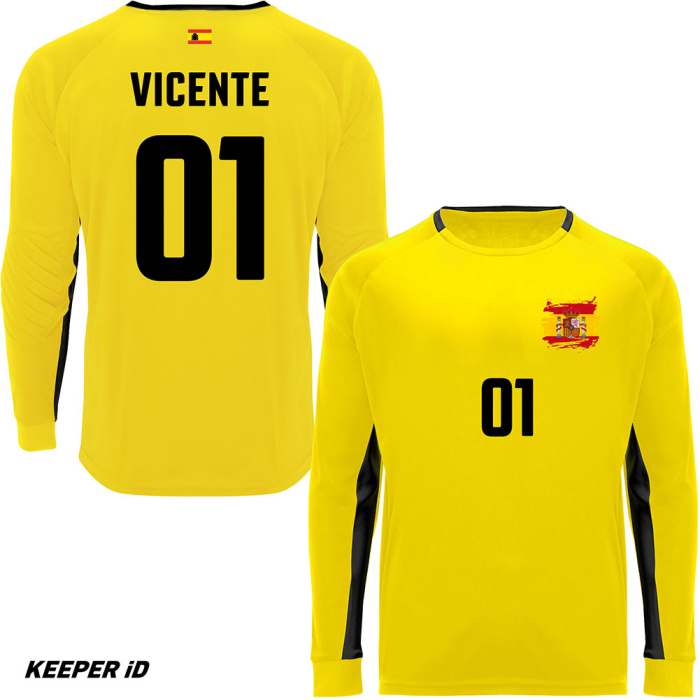0413-302J Keeper iD Padded Goalkeeper Jersey Junior Yellow/Black