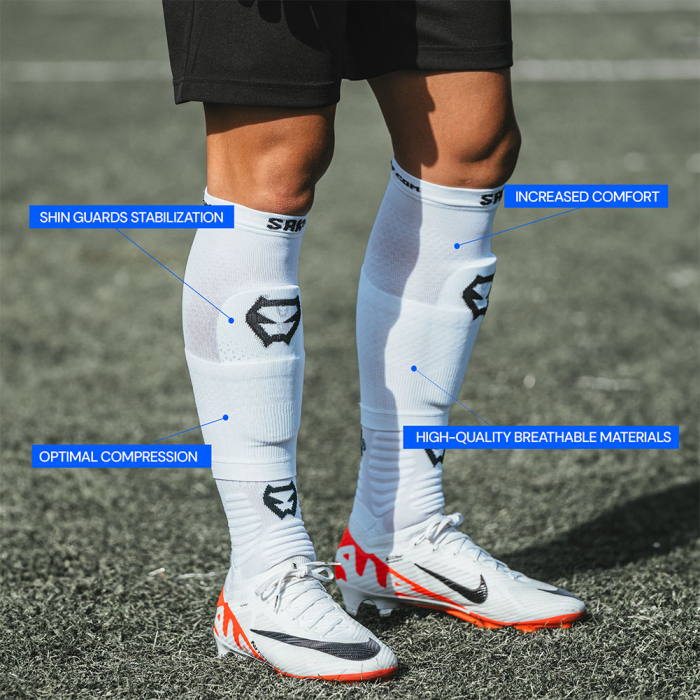 SAK1235 SAK Compressor Shin Guard Sleeve (White)