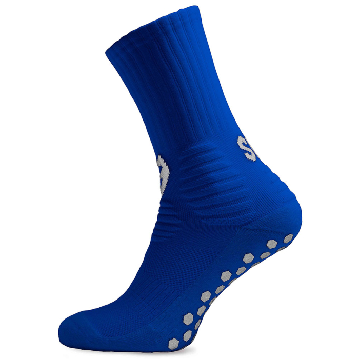 SAK Project Football Grip Sock Crew Ankle Sock Royal Blue