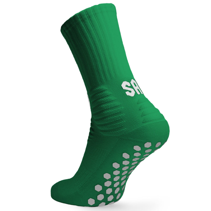 SAK Project Football Grip Sock Crew Ankle Sock Green