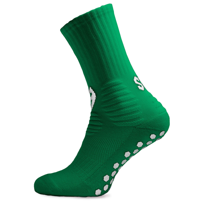 SAK Project Football Grip Sock Crew Ankle Sock Green