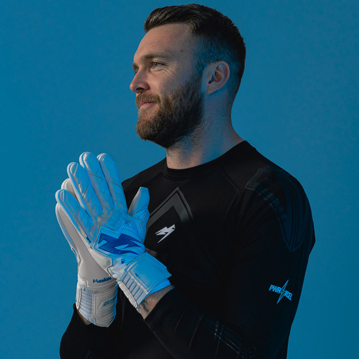 Kaliaaer PWR Pro Supreme Negative Cobalt Junior Goalkeeper Gloves Whit