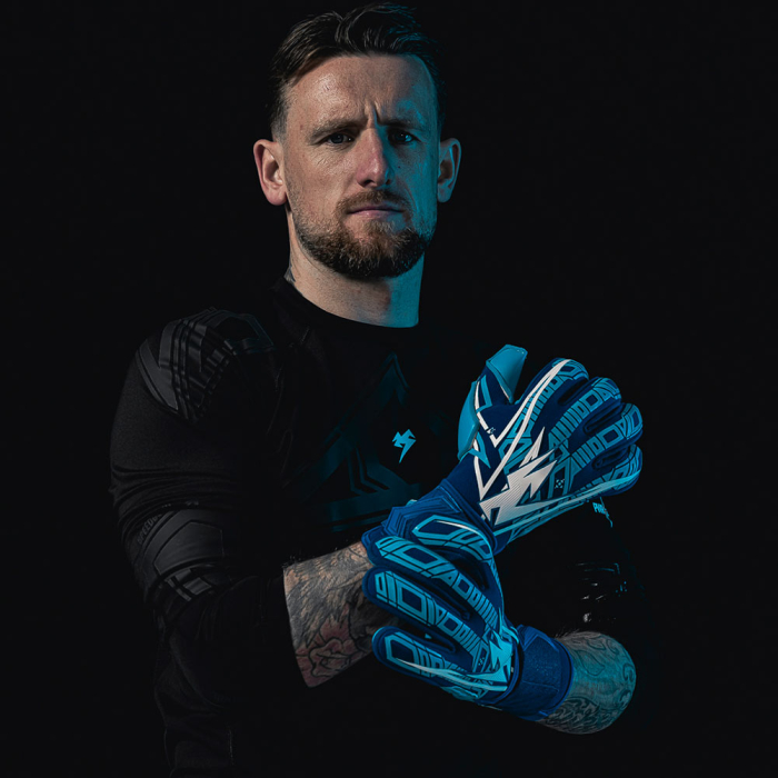 Kaliaaer ShokLock Negative Cobalt Junior Goalkeeper Gloves Blue