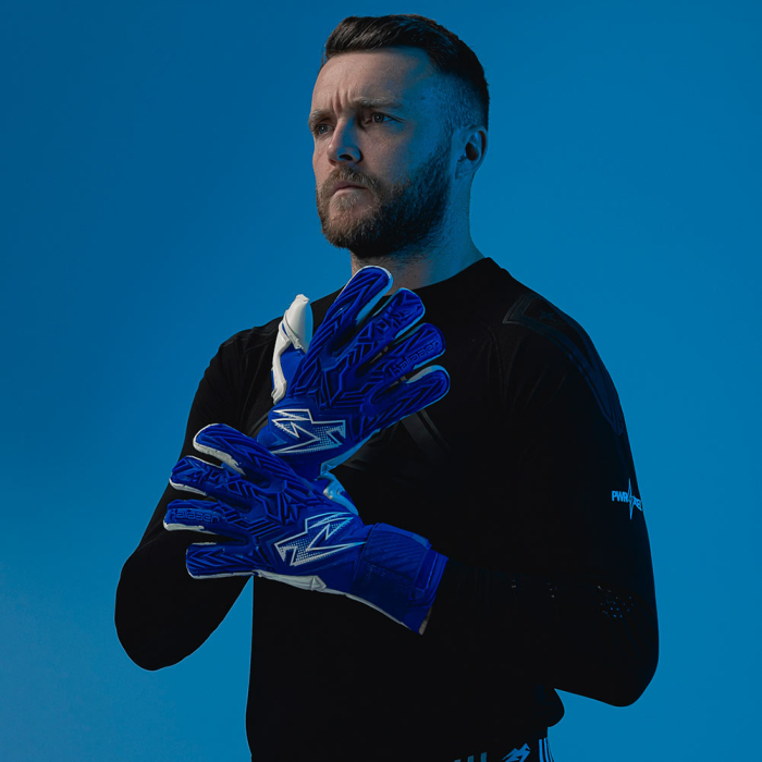 PPRO0324 Kaliaaer PWR Pro Sekure Cobal Goalkeeper Gloves Blue