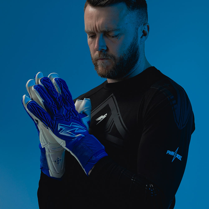 PPRO0324 Kaliaaer PWR Pro Sekure Cobal Goalkeeper Gloves Blue