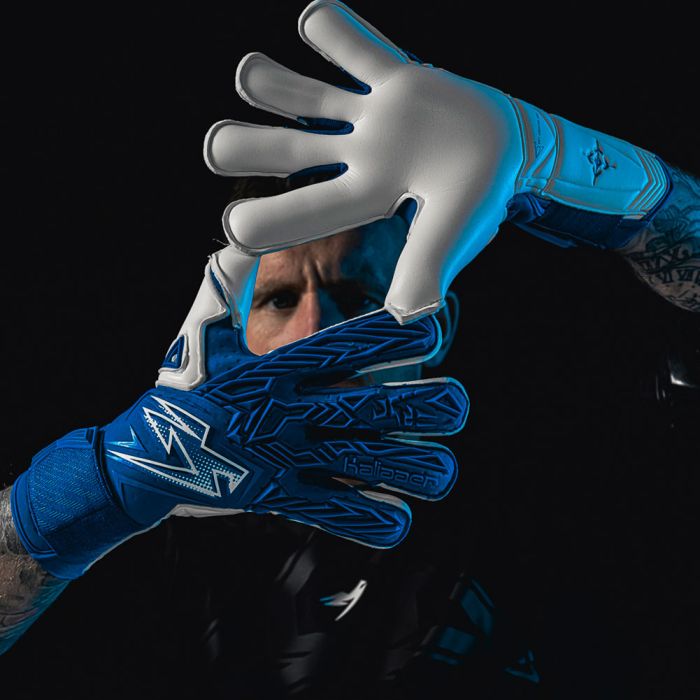 PPRO0324 Kaliaaer PWR Pro Sekure Cobal Goalkeeper Gloves Blue