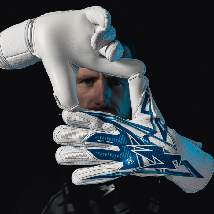 PWRL0324 Kaliaaer PWRLITE Negative Cobalt Goalkeeper Gloves White/Blue