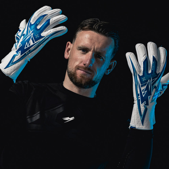 PWRL0324 Kaliaaer PWRLITE Negative Cobalt Goalkeeper Gloves White/Blue