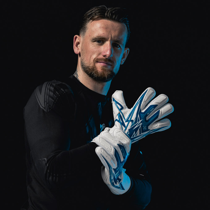 PWRL0324 Kaliaaer PWRLITE Negative Cobalt Goalkeeper Gloves White/Blue